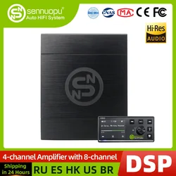 Sennuopu DS-M8 Car Audio 4 Ch Power Amplifier 8 Channel Dsp Processor Bluetooth Amp Equalizer Amplificador Automotivio Sound