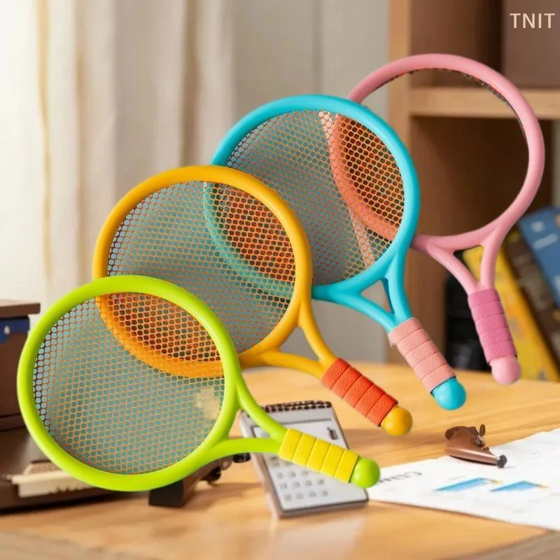 1 SetLightweight Children Tennis Badminton Tennis Racquets Kids Badminton Rackets Kit Parent Child Interactive Toys For Children