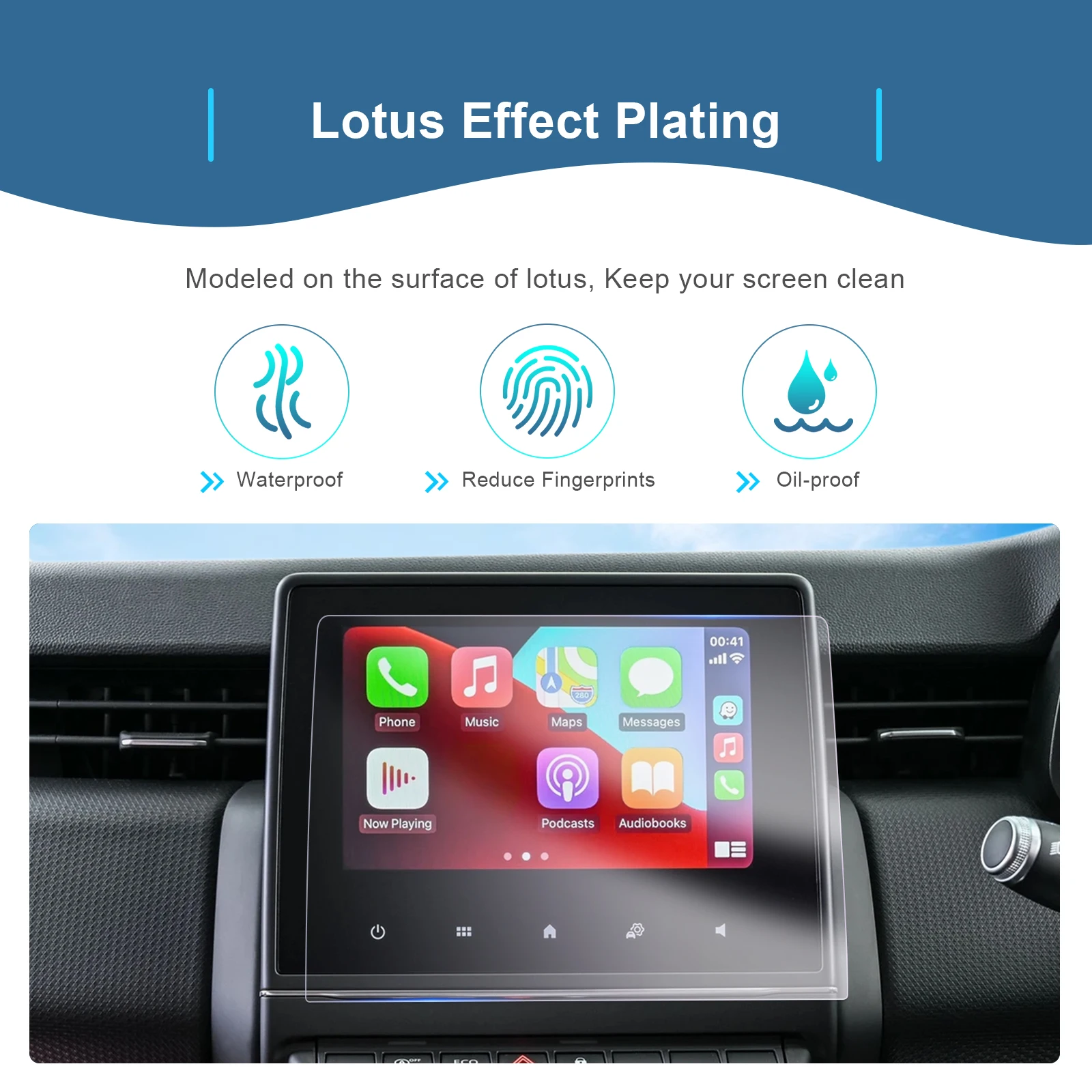 RUIYA for Zoe/ Clio 5/ Captur 2/ Arkana Easy Link 7'' Car Navigation Nano Screen Protector Auto Renault Arkana Accessories 2024