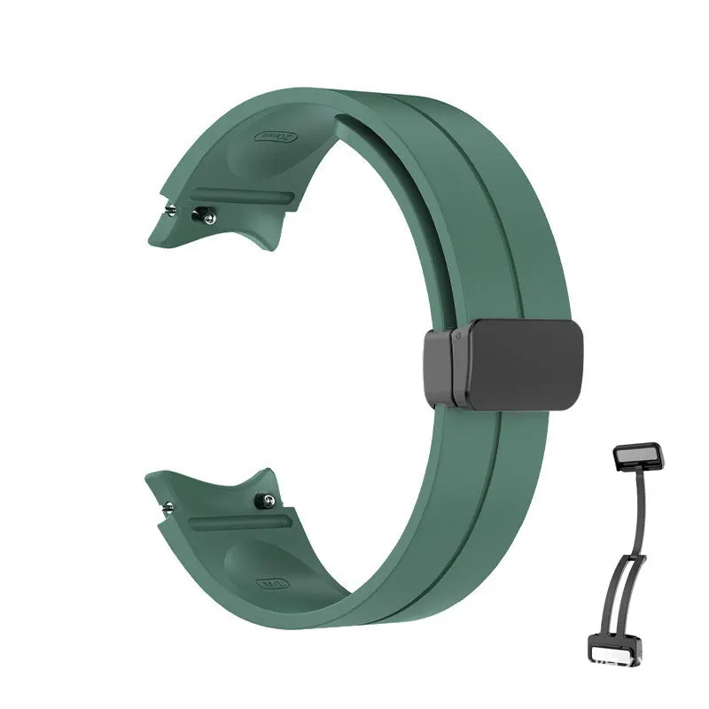 Correa de silicona Original para Samsung Watch 5 Pro, banda con hebilla magnética de 45mm 5/4 40mm 44mm para Galaxy Watch 4 Classic 42mm 46mm