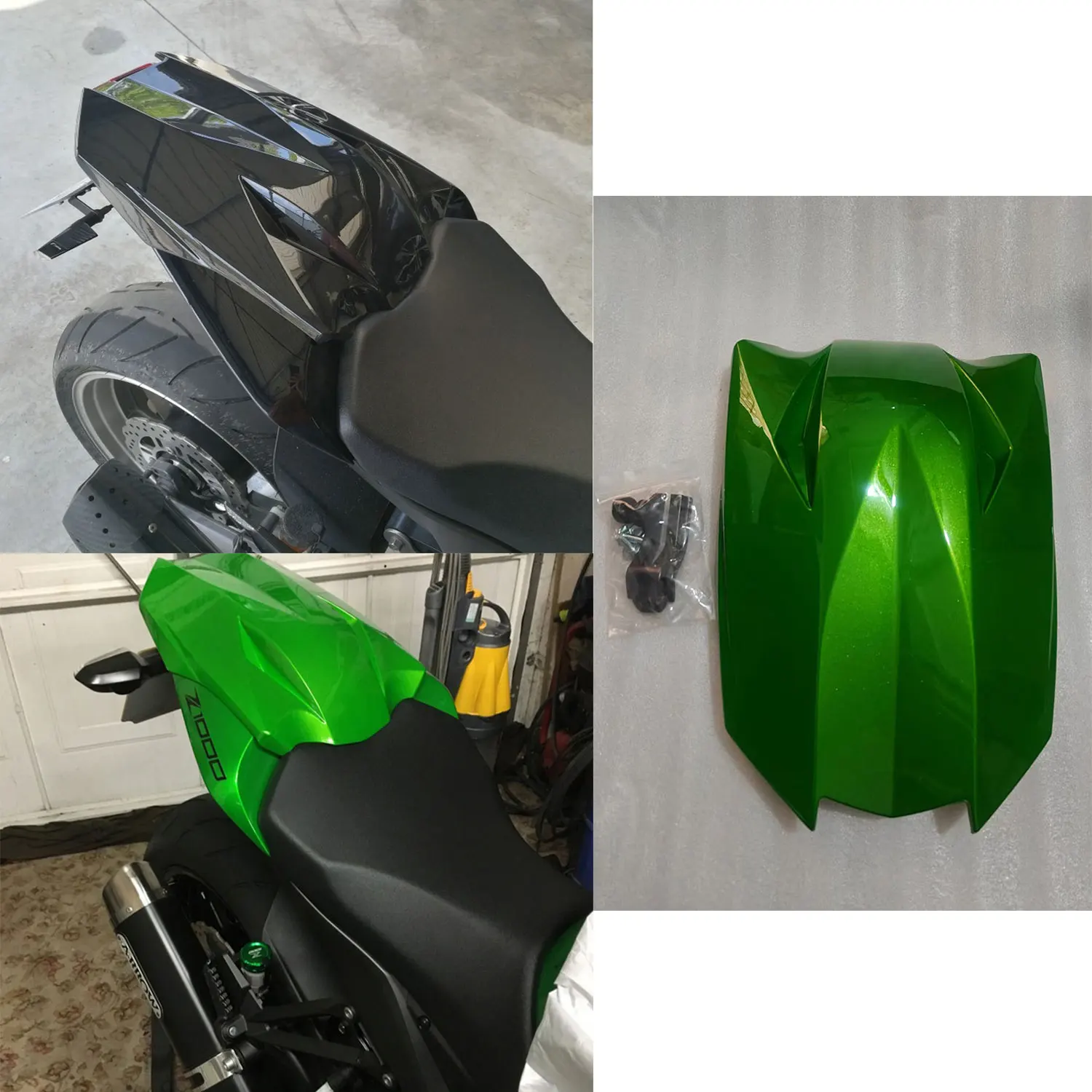 

Для Kawasaki Ninja Z1000 Z 1000 2010 2011 2012 2013, мотоциклетное заднее пассажирское сиденье, подушка, обтекатель, обтекатель, зеленый