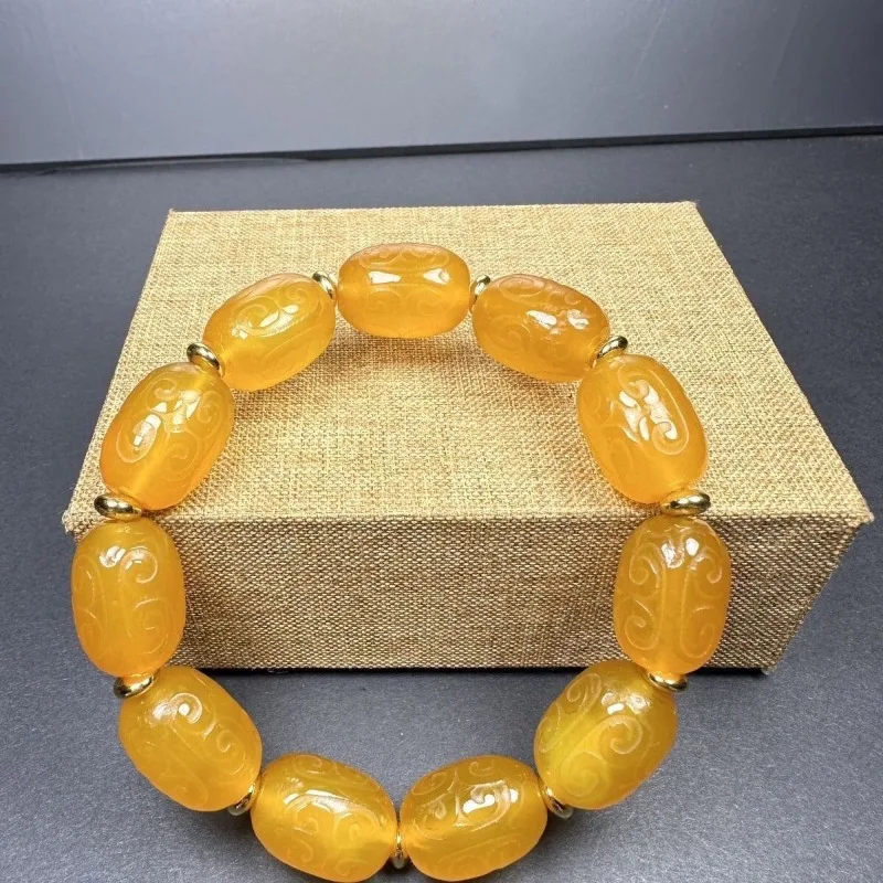 

Новый браслет из натурального агата, изысканный модный темперамент, украшения унисекс, ретро