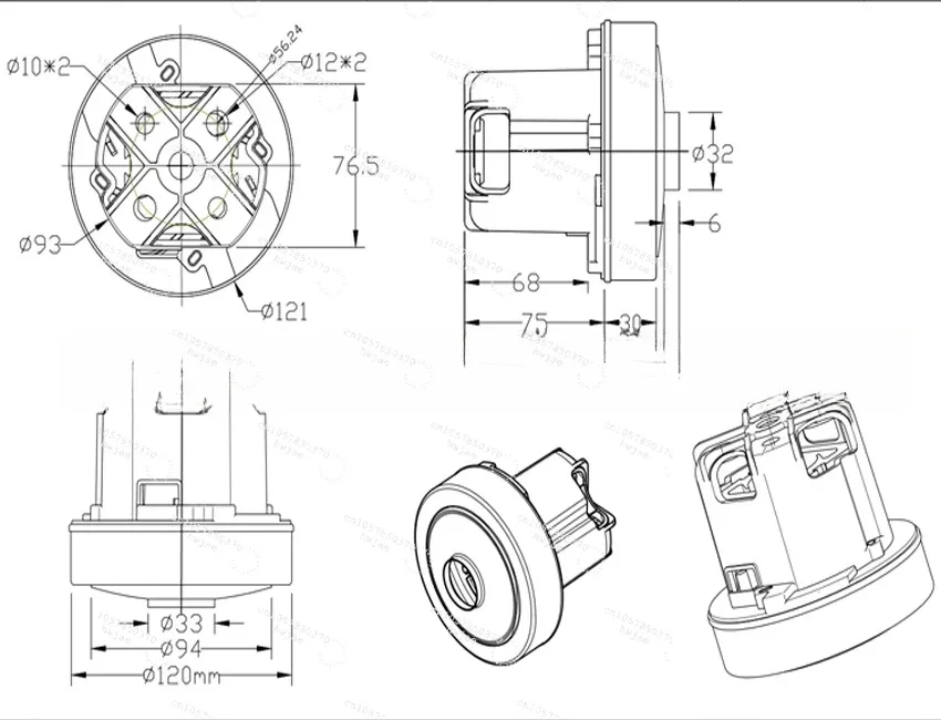 FOR Vacuum Cleaner Motor for DOMEL 463.3  650W/800W/1000W/1200W/1500W/2000W