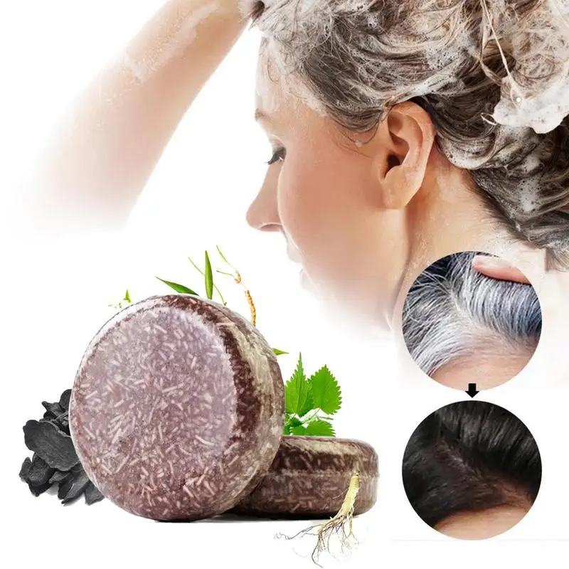 Polygonum Multiflorum Hair Darkening Shampoo Bar Hair Darkening Shampoo Soap Black Hair Solid Shampoo Bar Soap For Gray Hairs