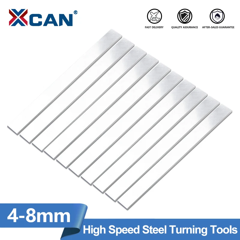 

XCAN CNC Lathe Turning Tool 4-8mm HSS White Steel Cutter Turning Tools White Steel Lathe Machining Tools Bar