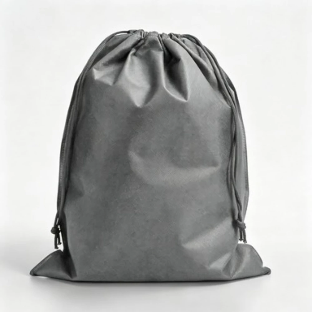 Grey Travel Accessories Non‑woven Drawstring Storage Bag 5PCS Packaging Bags Pouch Dustproof Shoes Necessary Shoe Pocket Home