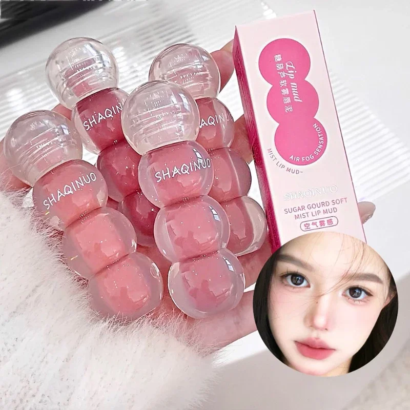 Tomatoes on Sticks Soft Matte Lip Gloss Long Lasting Moisturizing Velvet Lipstick No Stick Cup Lip Glaze Korean Cosmetics