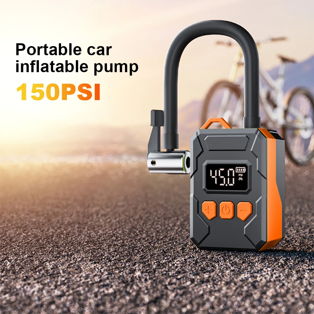 Recarregável Mini bicicleta pneu Inflator, pneu sem fio bomba de bola para bicicleta, moto, 3 modos de inflação, 150PSI