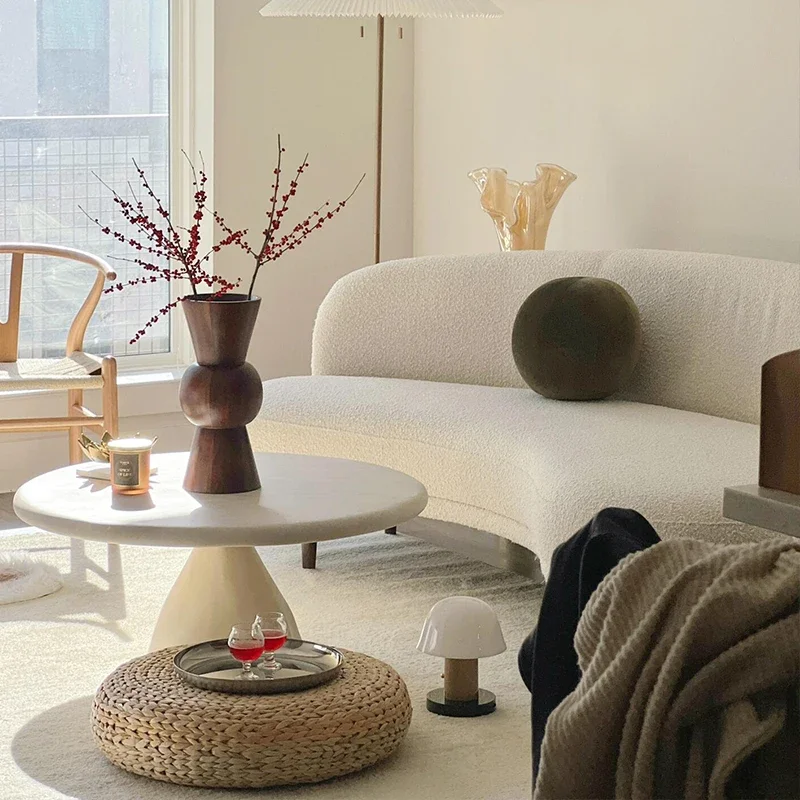 

Universal Unique Modern Coffee Table Living Room Resin Luxury Side Table Round Center Korean Mesa Auxiliar Unique Furniture