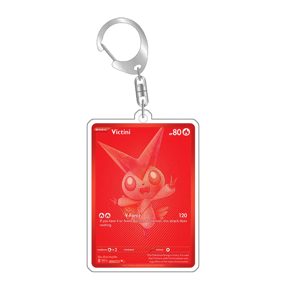 Porte-clés Pokemon Zekrom Reshiram Victini SV11B SV11W, Collection de jeux animés, jouet de décoration pendentif cadeau en acrylique fait maison