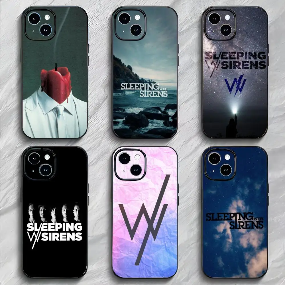 Funda para Teléfono con Diseño Retro de la Banda Sleeping With Sirens, Empaque Suave y Ligero para iPhone 17, 16, 15, 14, 13 ProMax