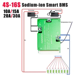 SelianEnergy Natriumionen-Akku 4S 16S BMS 12V 48V 10A 15A 20A 30A Elektrowerkzeug Spielzeug Solarlampe 18650 Natriumionen-BMS