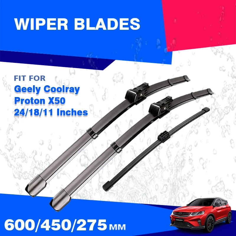 Front Rear Windscreen Wiper Blade Brushes For Geely Coolray SX11 2018 2019 2020 2021 2022 2023 Car Accessories Windshield Cutter