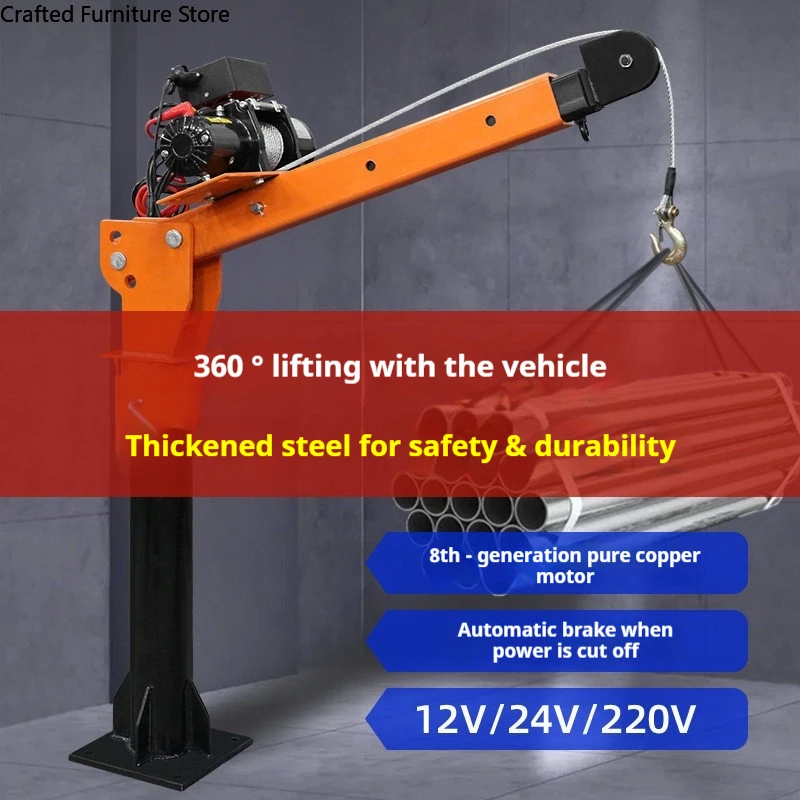 Portable Extendable Crane Arm Lifting Lowering Quiet Crane Operation Commercial Hoisting Equipment Machinery Guindaste ZY60DJ