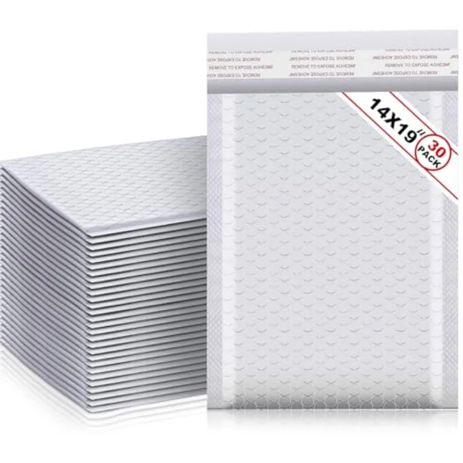 

30 Pcs Etra Large Bubble Mailers Resealable Padded Envelopes Waterproof Shipping Bags Poly Padded Mailers Bulk for Mailing Pack