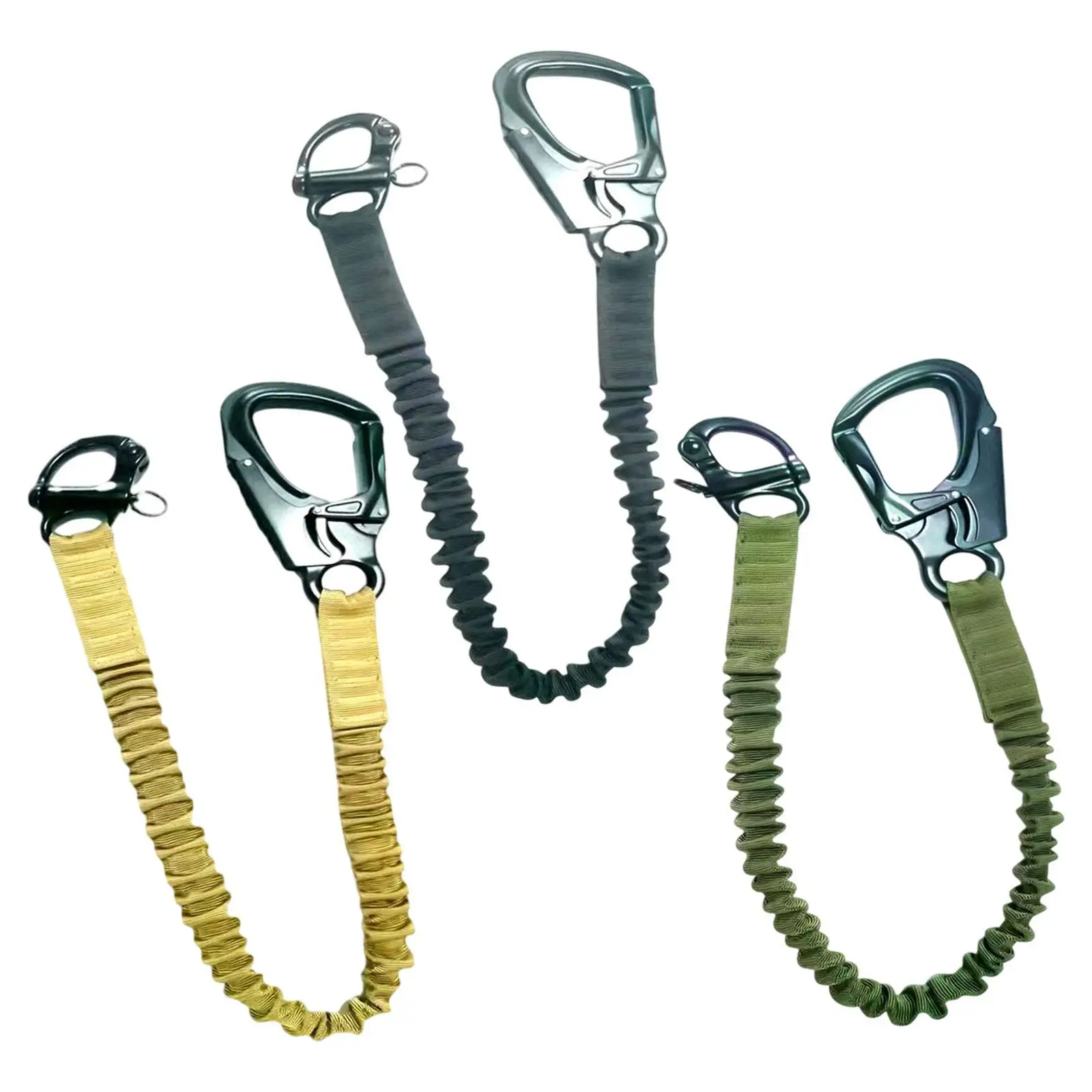 Fall Protection Lanyard Climbing Lanyard Professional Frog Snap Hook Shackle Helo Lanyard for Roofing Shock Absorbing