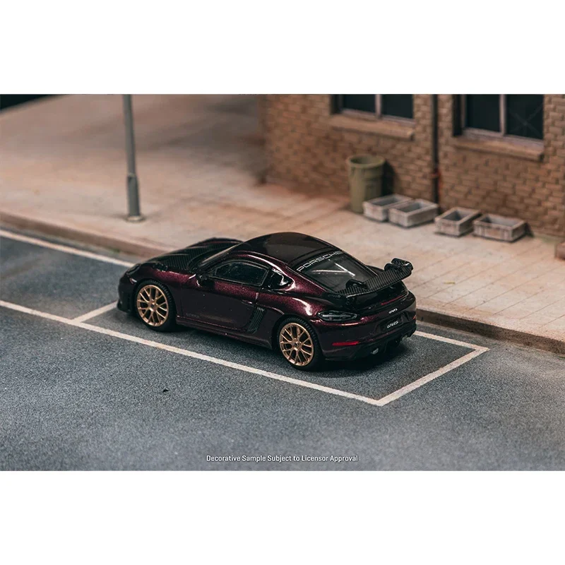 PreSale TW Porsche 1:64 Cayman GT4RS Amethyst Metallic Diecast Car Model Collection Toys Tarmac Works