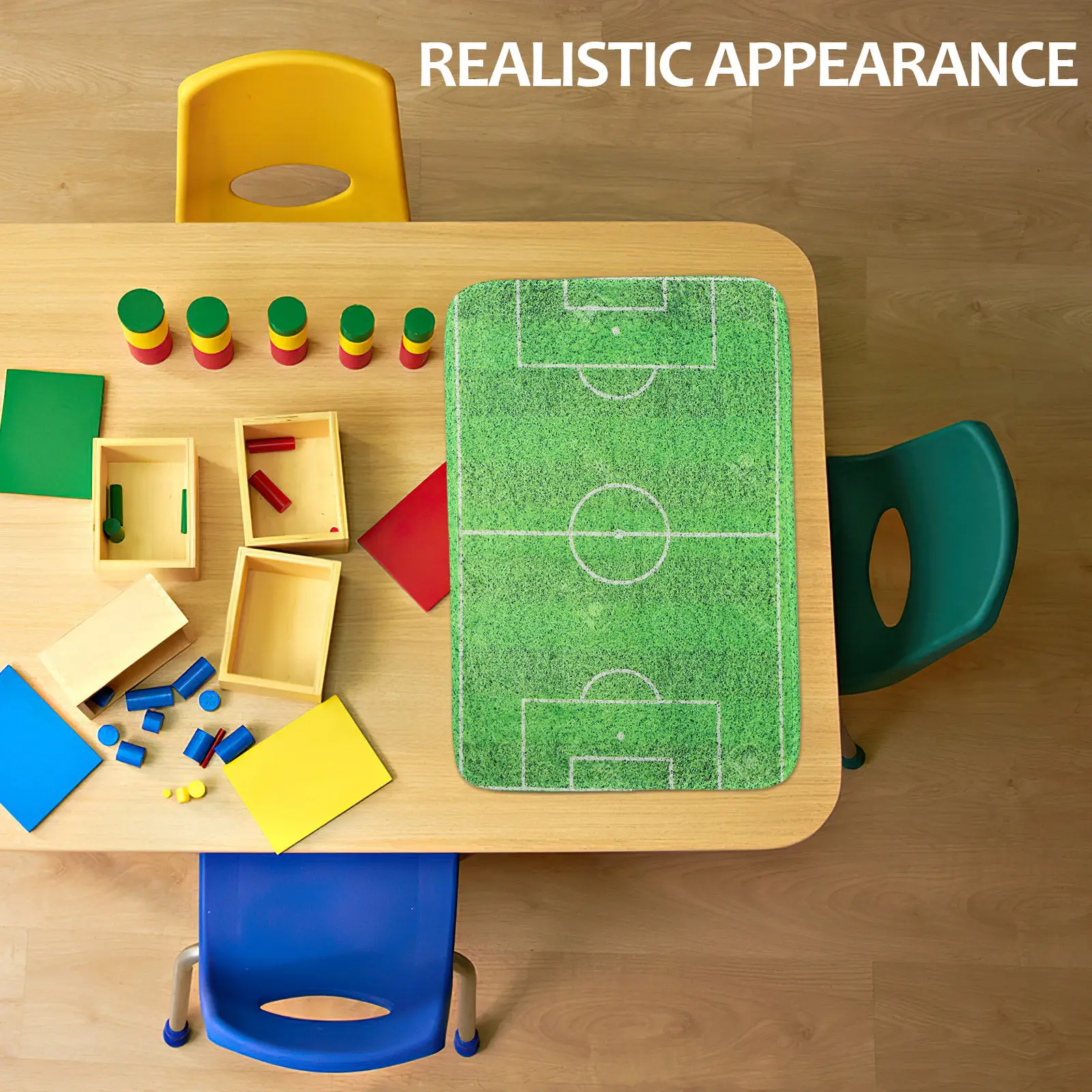 Tabletop Football Interactive Fingertip Soccer Pad Realistic Field Mat Replacement Party Indoor Play 40x60cm Soccer Tabletop Mat