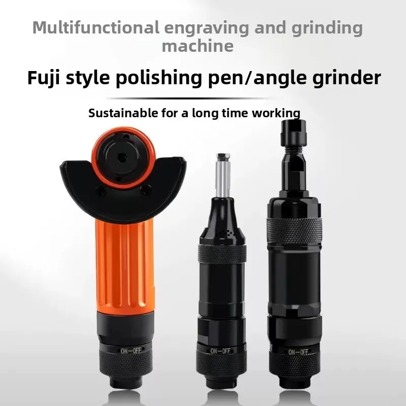 Japanese Fuji Style Industrial-Grade Pneumatic Engraving and Grinding Machine 2inch Angle Grinder Straight Grinder Air-Powered Engraving and Grinding Machine 3mm 6mm