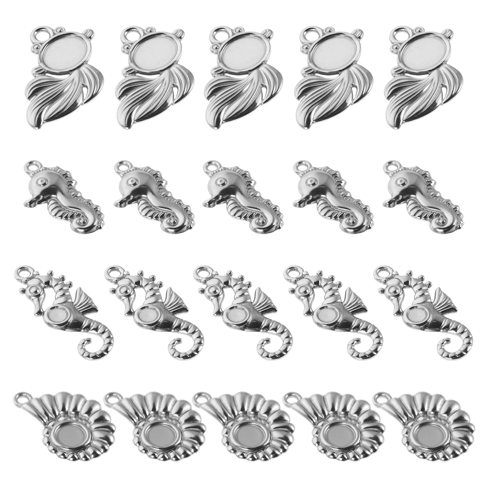 

20 шт. металлические подвески в океанском стиле раковина морской конек рыба подвески для изготовления ювелирных изделий своими руками браслеты ожерелья серьги