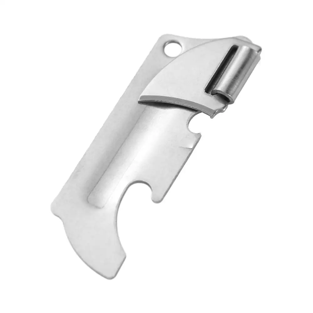 Kitchen Accessories Stainless Steel Can Opener 2-in-1 Compact Bottles Opener Multifunctional Labor-saving Opener Gadget Home