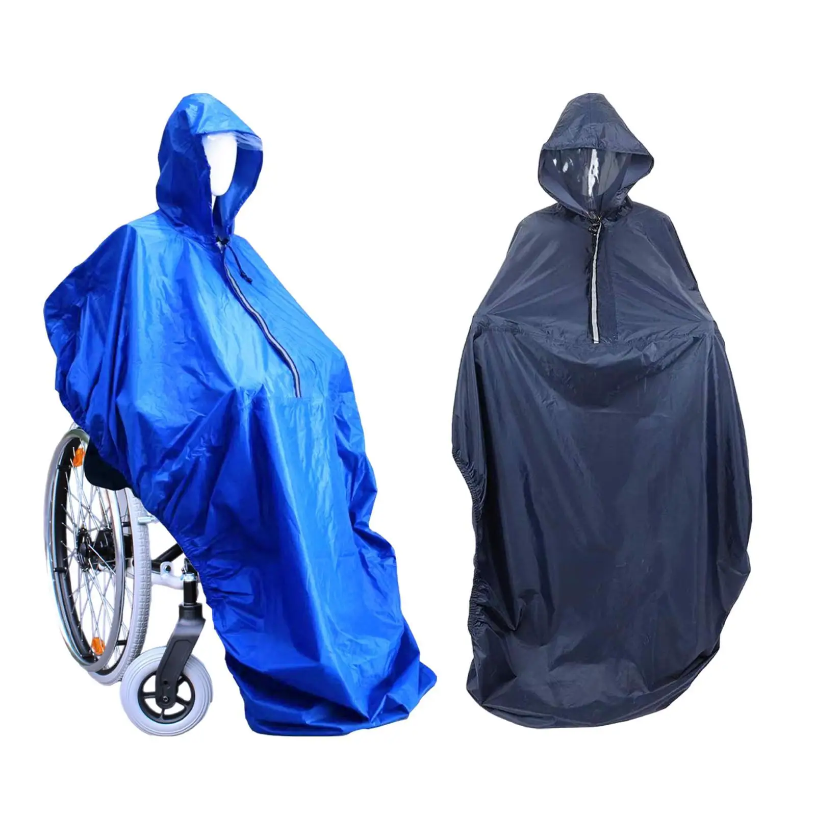 Wheelchair Rain Poncho Waterproof with Reflective Strip Rain Cape Wheelchair