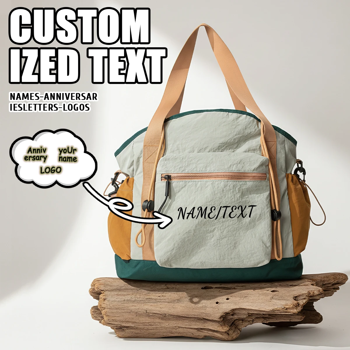 

Customized Logo Large-Capacity Tote Bag Women's Crossbody Bag Shoulder Bag Japanese-Style Cloth Bag Handbag Exclusive DIY