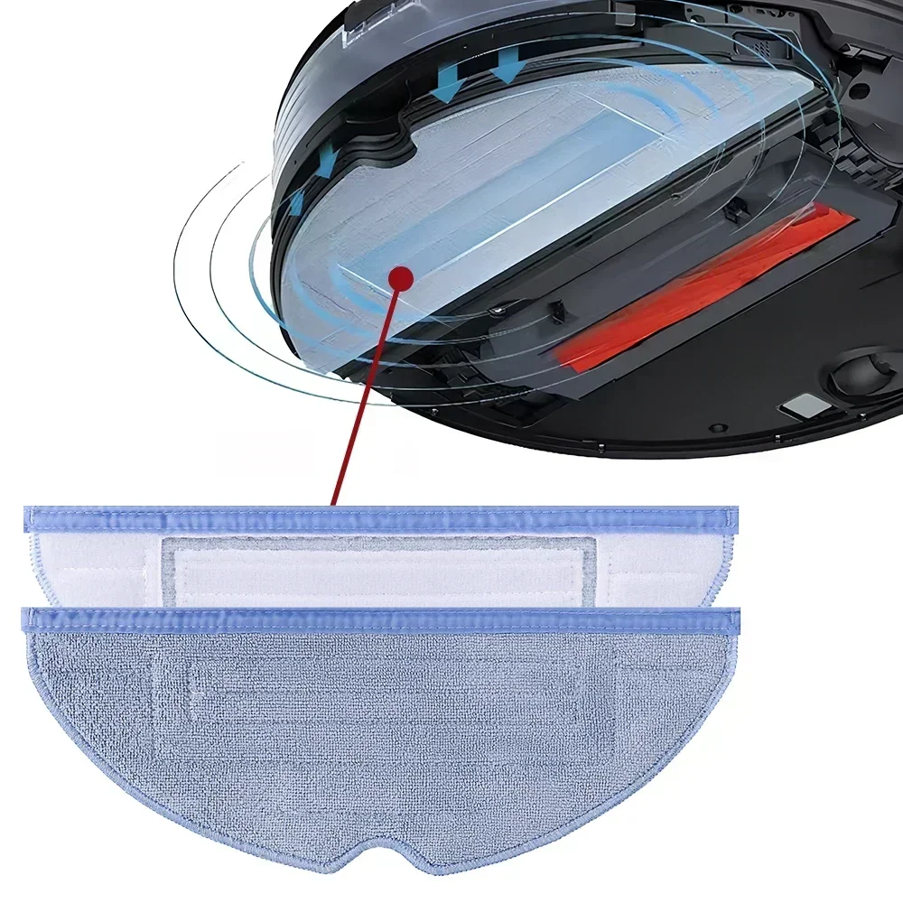 Washable Reusable Mop Cloths For Roborock T7S T8 Plus S7 S7Max S7MaxV Ultra S70 S75 G10 Robot Vacuum Accessories Mop Rags Parts image 3