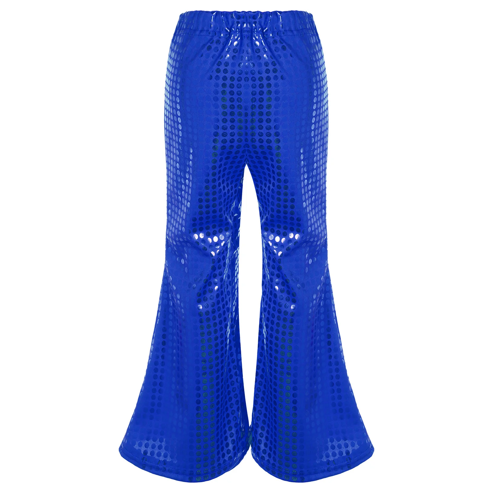 2-16Y Kids Hip Hop Street Jazz Dance Stage Performance Dancewear Fashion Shiny Sequin Flared Pants Trousers School Party Clothes