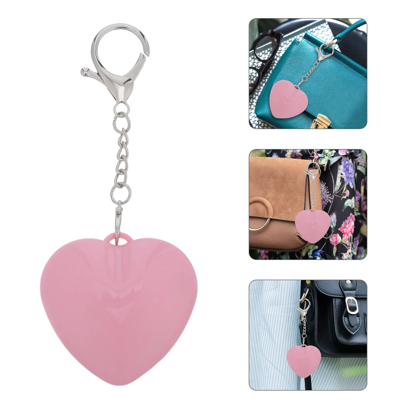 

Touch Activated Heart Shaped LED Handbag Lamp 2.04x1.89x0.67 Inch Pink Purse Light for Women Girls Valentine Day Decor Night