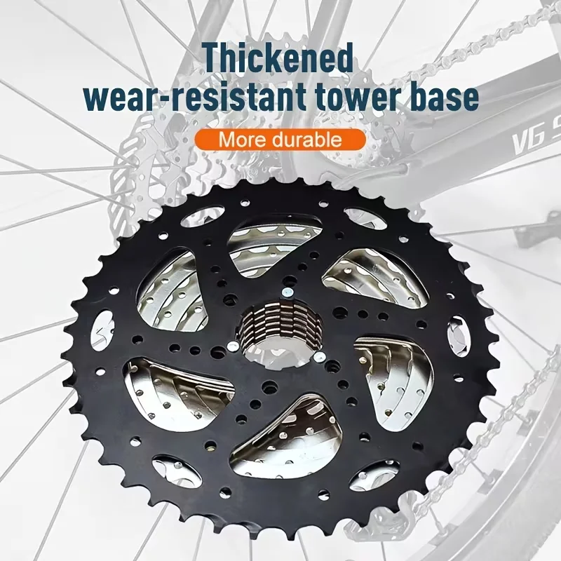 1 Stück VG SPORTS 9/10-Gang MTB Fahrradkassette mit Fahrradkette, passend für HG-Naben 9v 10v 11-40T 11-42T Mountainbike-Teile – Detail 3