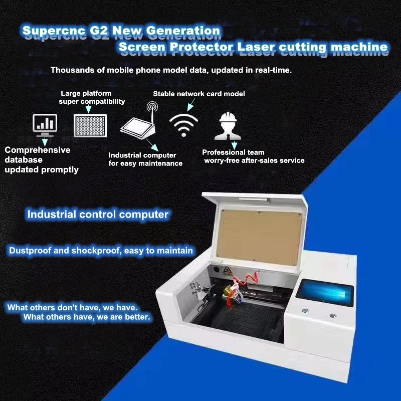 35W CO2 Laser Cutting Machine Mini Desktop Cutter For Mobile Phone Hydrogel TPU Screen Protector Film