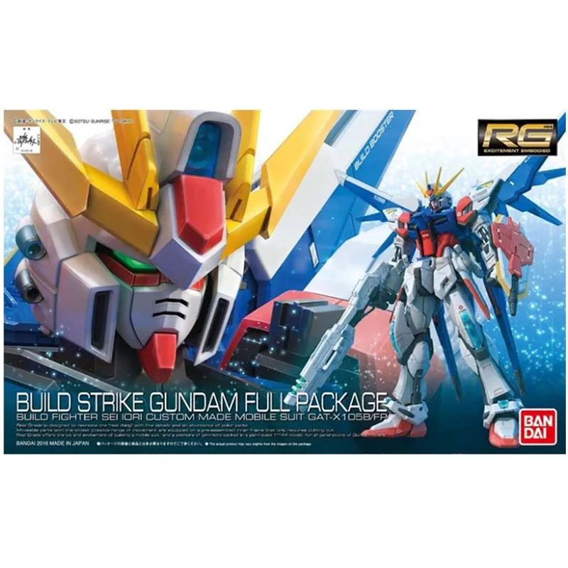 Bandai Figure Gundam Model Kit  Anime Figures RG Build Strike Full Package Mobile Suit Gunpla Action Figure Toys For Boys Gifts