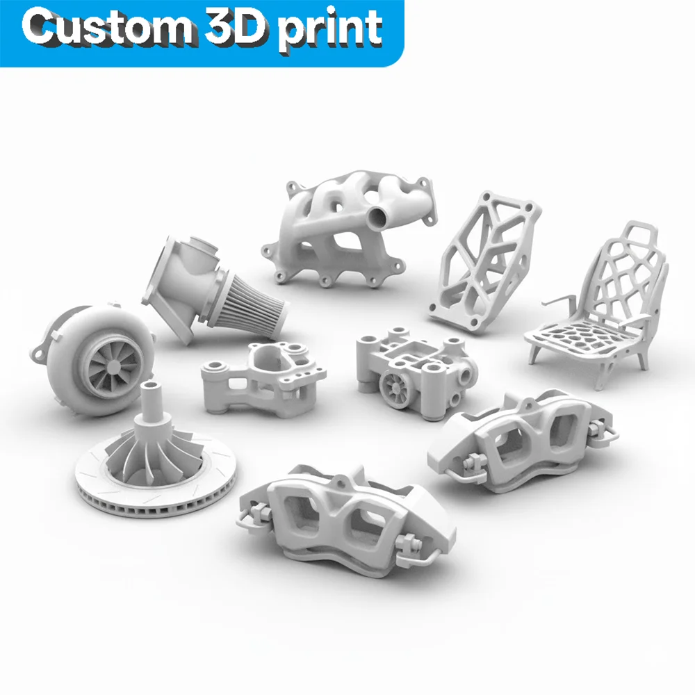 Custom 3D printing services for nylon PA/PC/PEEK automotive parts, including precision 3D printing and rapid prototyping.