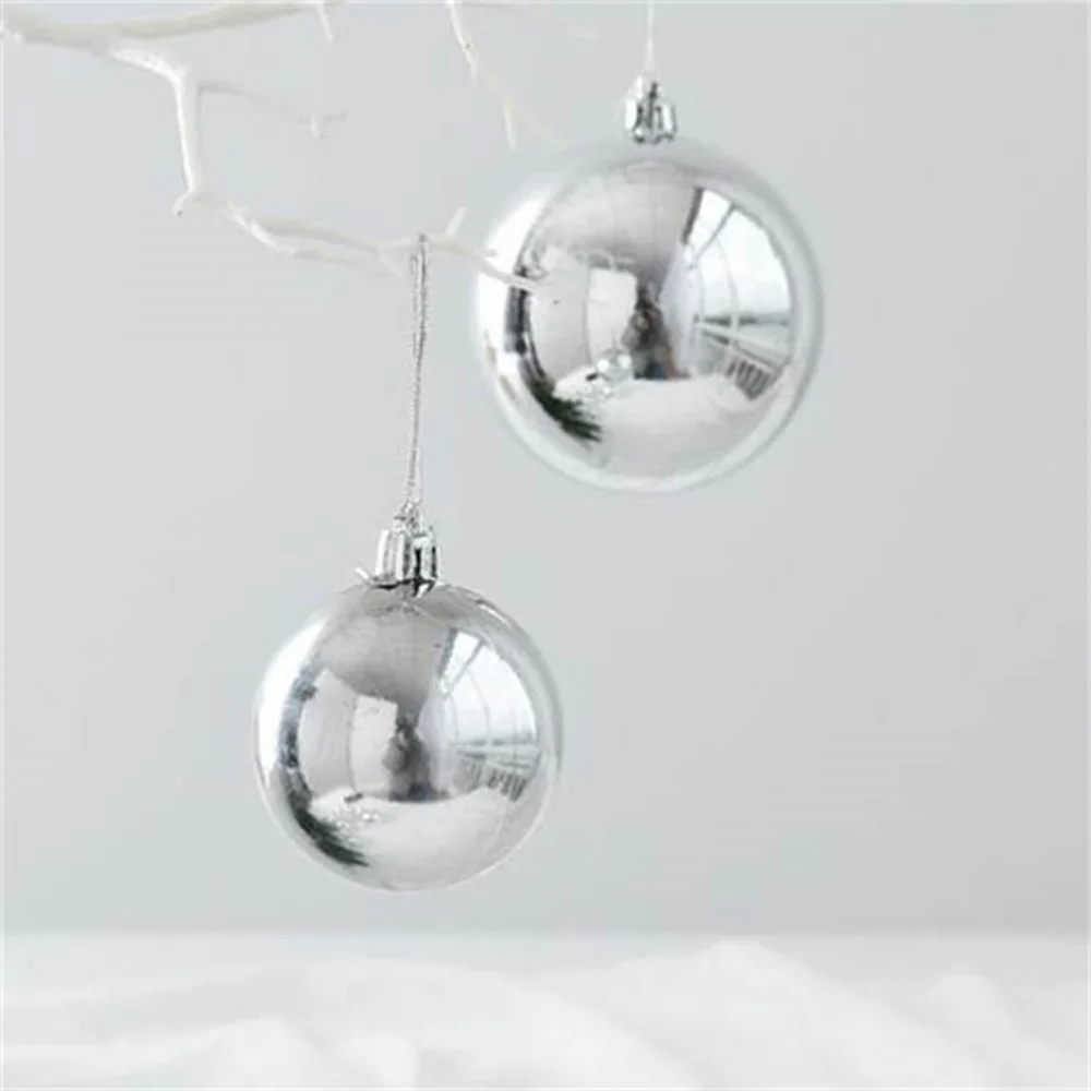 15cm Big Light Silver Balls Christmas Tree Decorations Ornaments Balls Wedding Xmas Party for 2023 New Year Home Decor Noel Gift