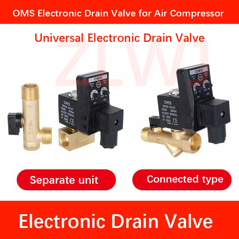 Automatic Drain Valve Electronic Timer 220V Air Compressor Dryer Tank Solenoid Valve Condensate Discharge Controller
