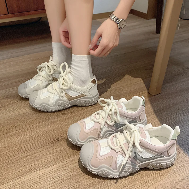 

Tenis Fashion Versatile Woman Shoes 2026 Spring New Women's Sports Shoes Comfort Breathable Women Thick Soled Mesh Casual Shoe