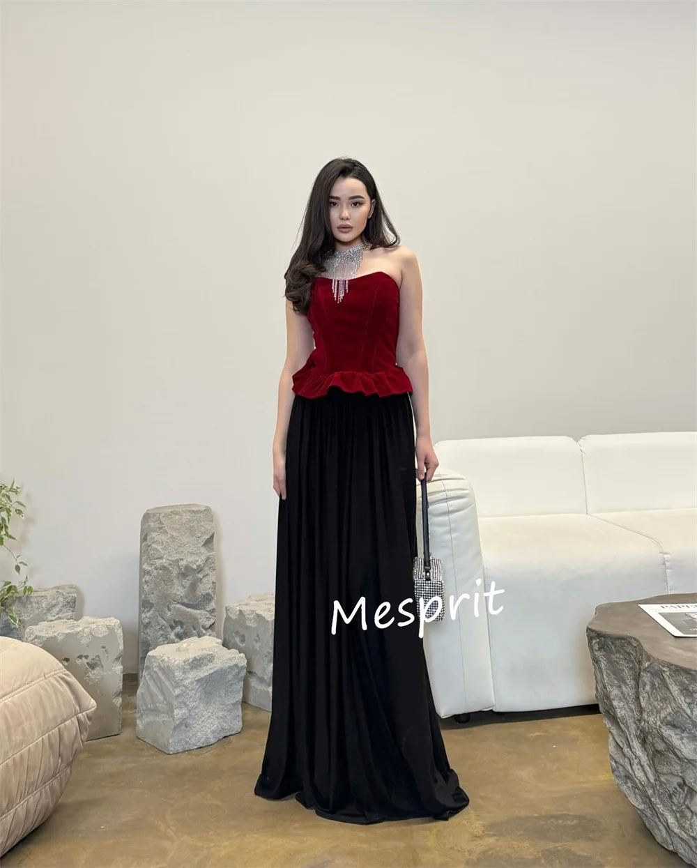 Gaun Midi Gaun acara Bespoke satu bahu model A-line Natal Ruched Satin indah kualitas tinggi Jiayigong