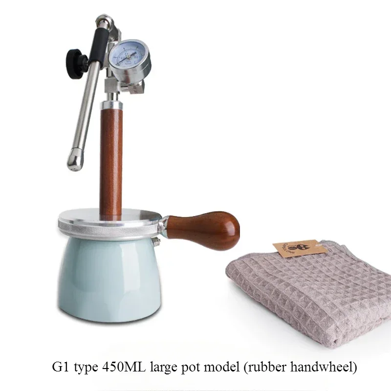 Grote Pot 450 ml Pneumatische 4bar Melkopschuimer Pneumatische Koffiezetapparaat Stoom Melkopschuimer Camping Bloem Trekken Artefact