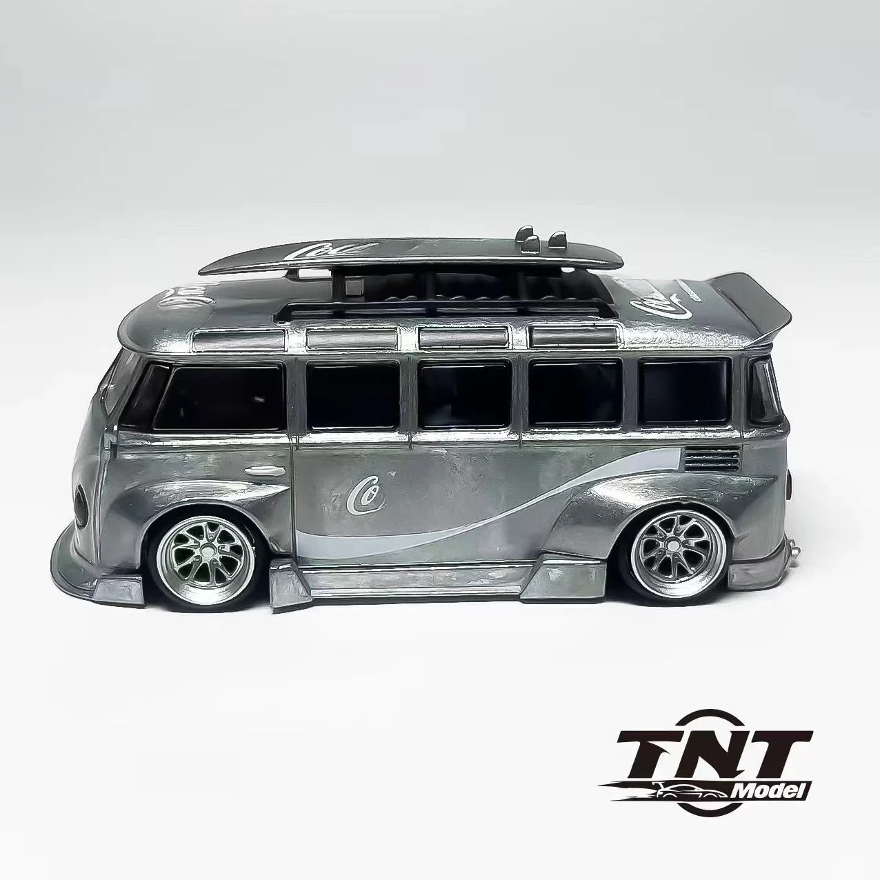 TNT Model 1:64 T1 Bus RWB Raw Zamac Chase Model Car