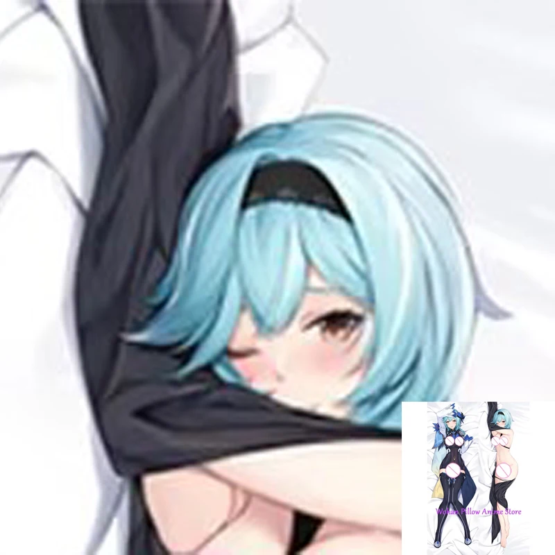 

Dakimakura Anime Pillow Cover Eula Double Sided Print Life-size Halloween Christmas Decoration