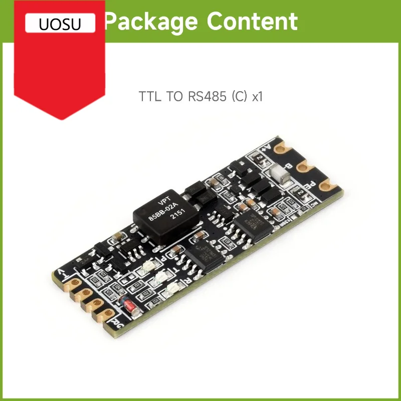 1Pcs TTL To RS485 (C) Galvanic Isolated Converter, Half-Duplex Communication, Lightningproof & Anti-Surge, Multi-Isolation