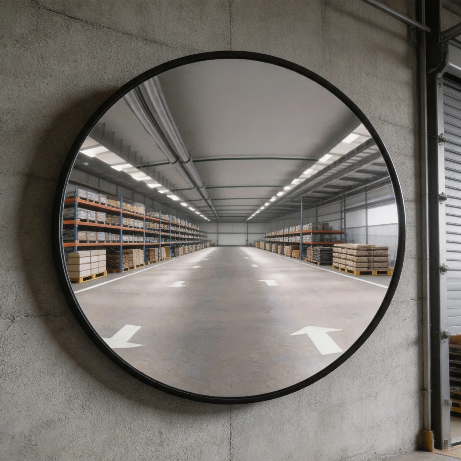 30cm Safety Convex Mirror with Wide Field of View and Adjustable Mounting Bracket for Driveway or Shop Applications