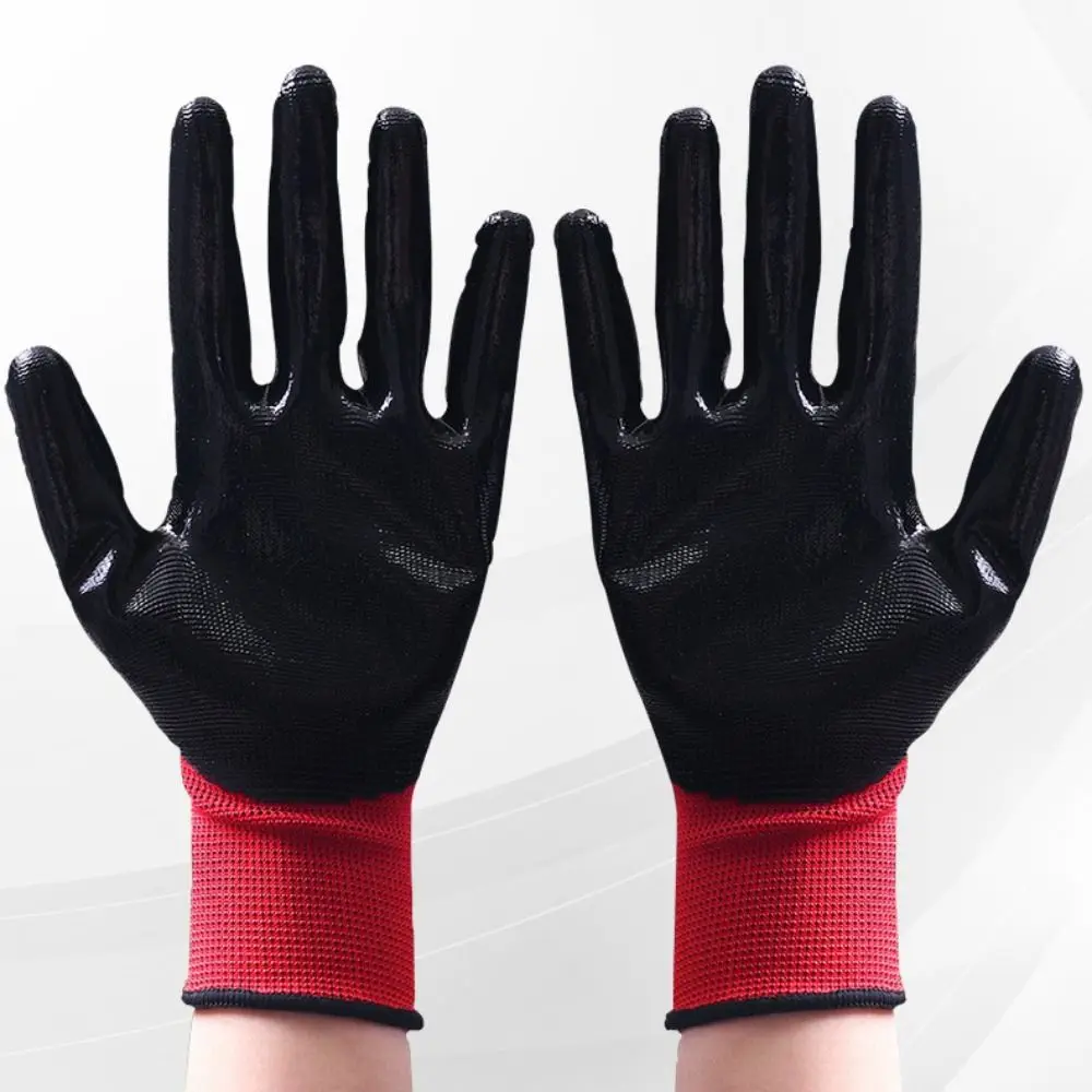 

12pairs Oil-Resistant Protective Gloves Corrosion-Resistant Durable Work Gloves Wear-Resistant Labor Insurance Gloves Yard
