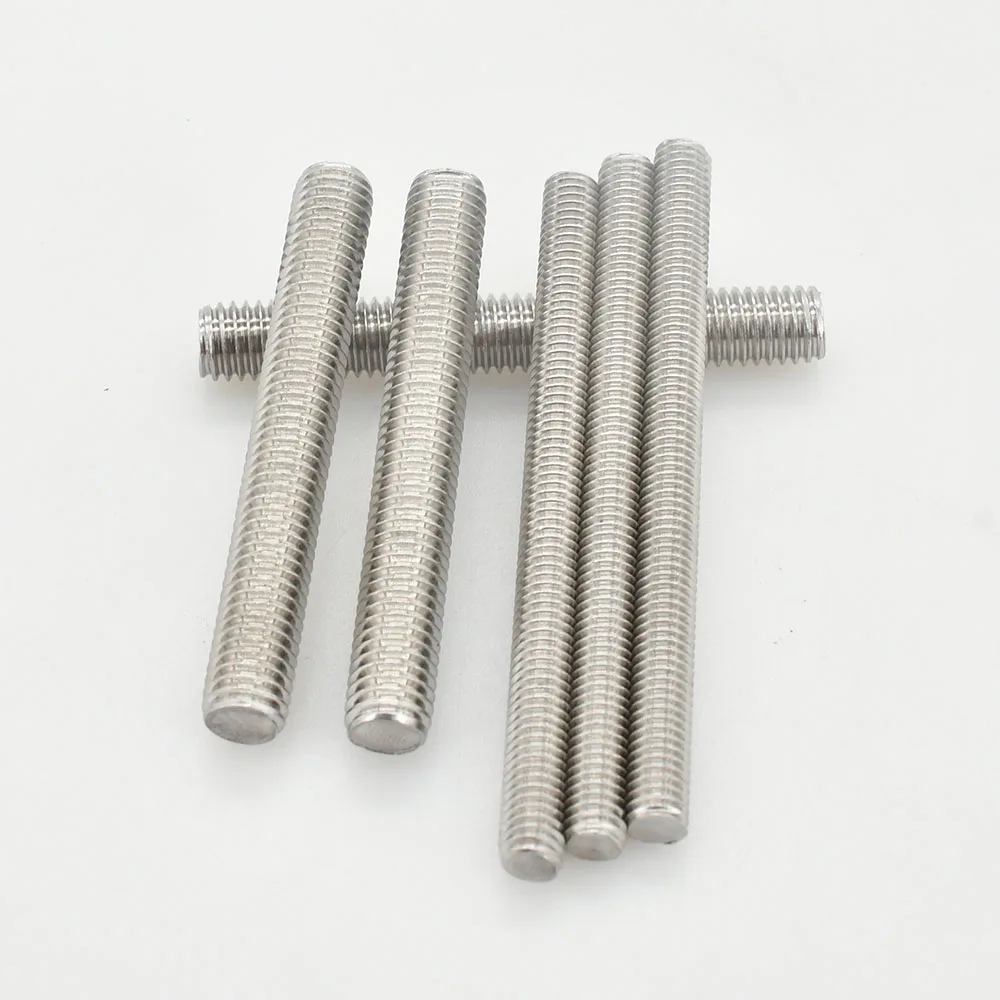 304 Stainless Steel Fully Threaded Bar M3 M4 M5 M6 Rod Stud  Anchor Bolts  Fastener Bolt Stud Length 20mm 50mm 100mm 200mm 500mm