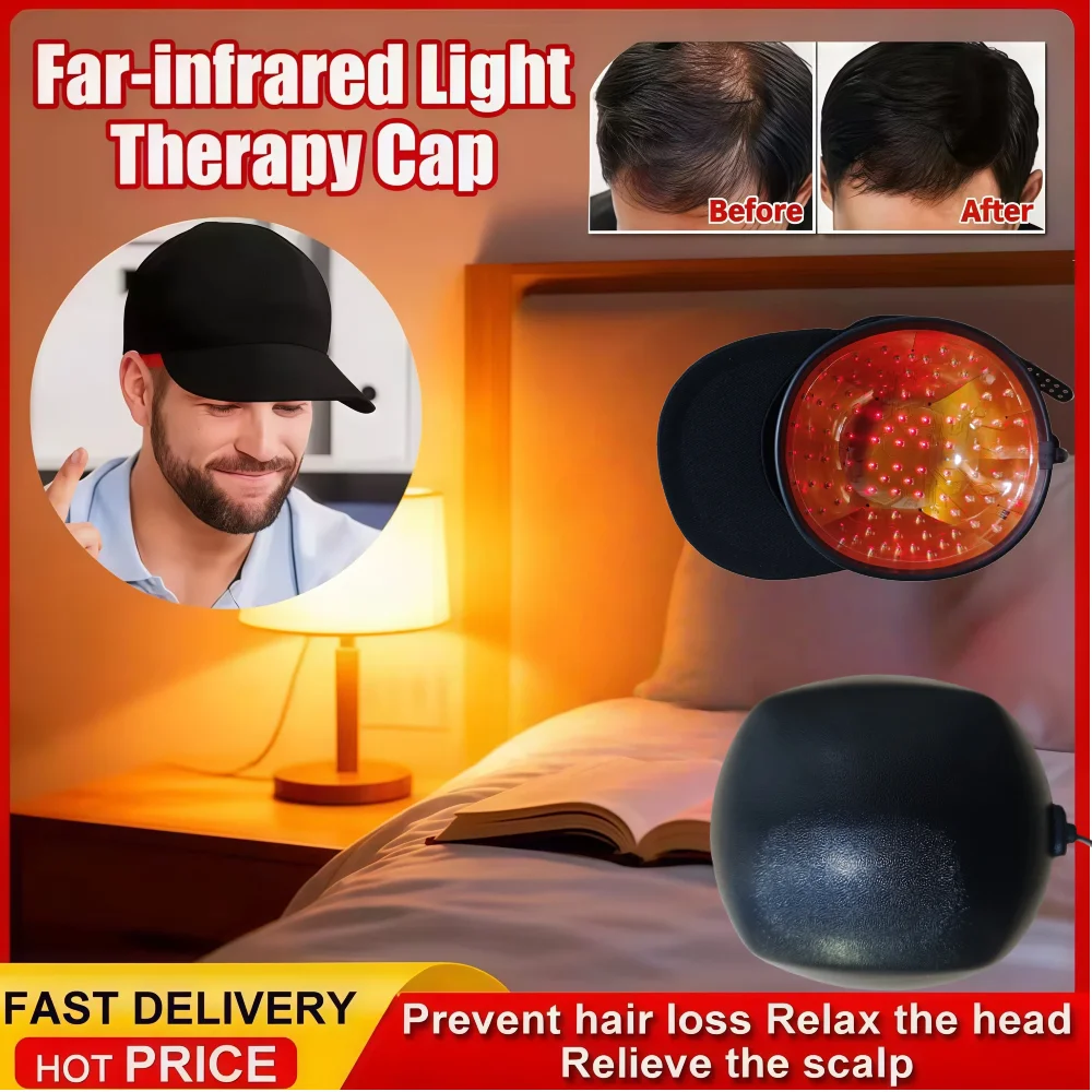 

New Upgrade Hair Fast Cap 650nm Red Light Therapy USB Rechargeable with Anti Hair Loss Scalp Massage Function