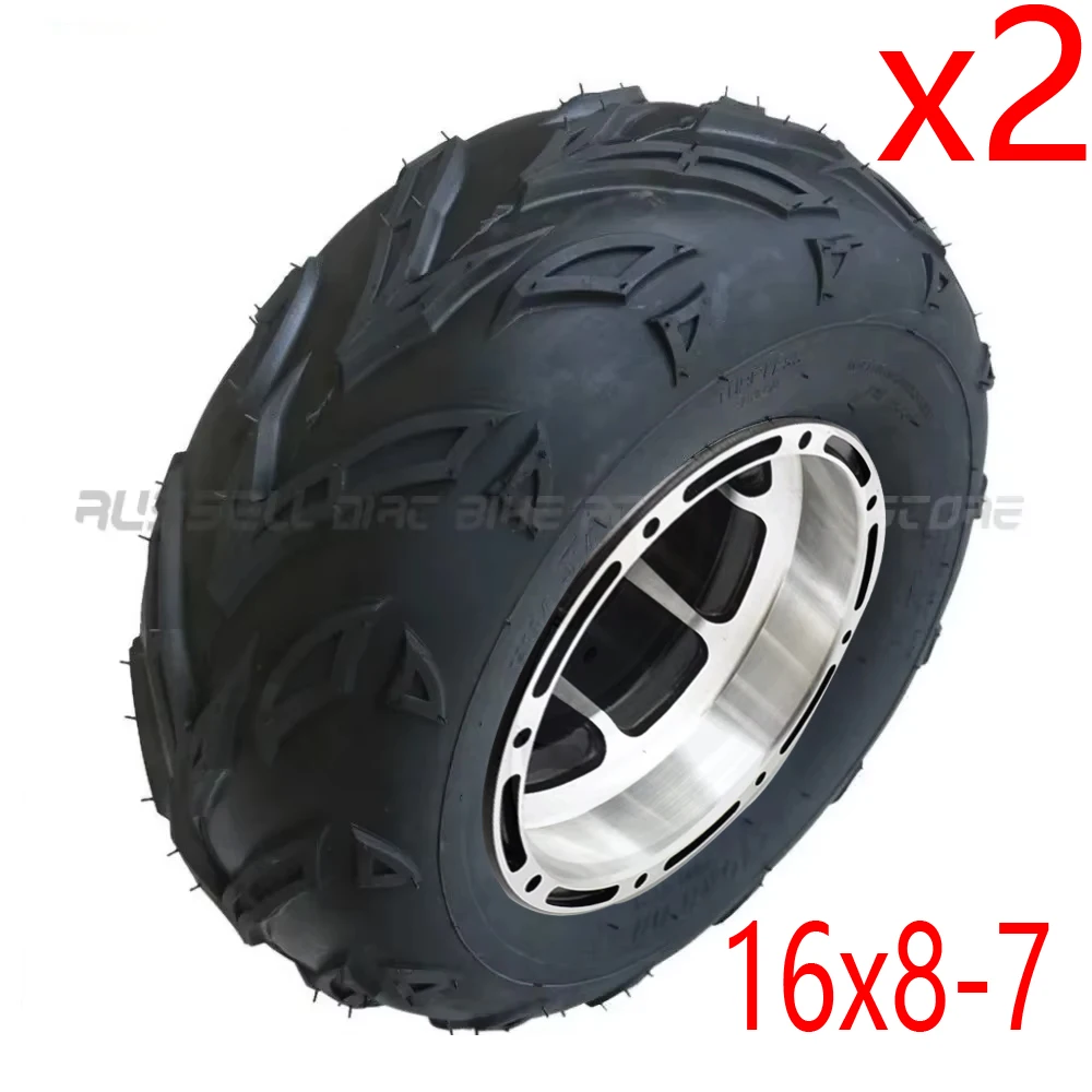 

7 inch 3 Hole ATV Quad Go-Karting Alu Wheel Rim With tubeless tire Racing Golf Buggy Drift Trike Aluminum Hub 16X8-7