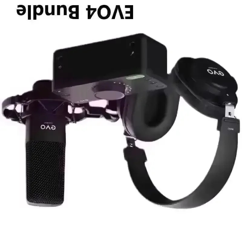 Paquete de grabación Audient Audio Interface EVO4, kit de grabación de estudio con tarjeta de sonido, monitor y auriculares de condensador