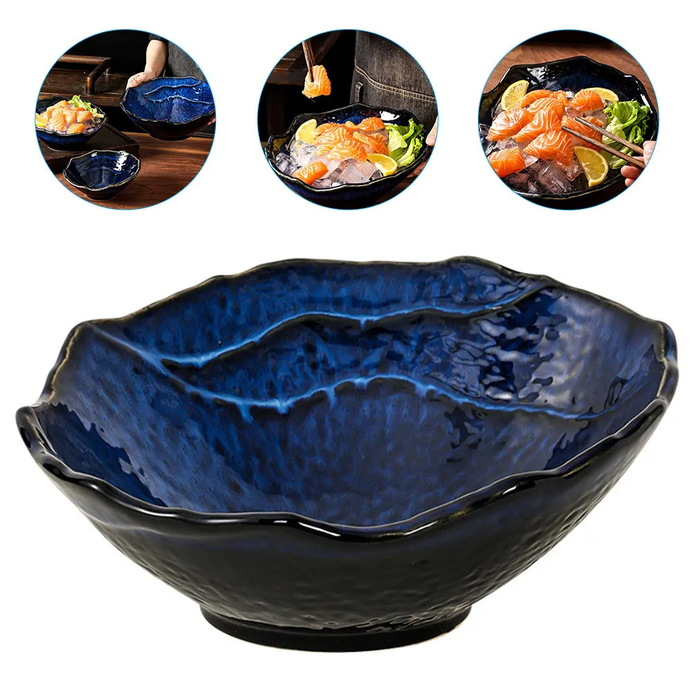 

Набор керамических мисок премиум-класса для ежедневного использования, многоразовые, для подачи салатов и супов, в современном японском стиле, для дома и кухни