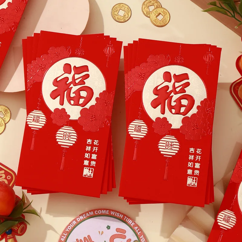 

60pcs New Year Red Envelopes Chinese Spring Festival Lucky Money Bless Pocket Envelope Gift Lunar Snake Year Party Decoration